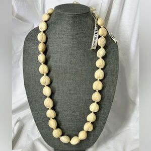 Kukui Nut Lei, Cream | Graduation, Wedding, FunFare | Gift Farewell Necklace